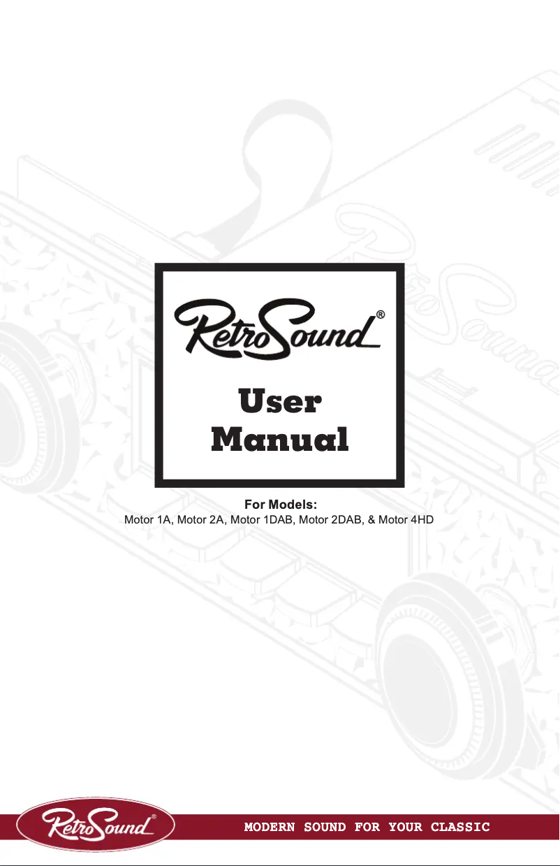 Page n°1 - Manuel utilisateur RetroSound RetroBelt Motor 1A