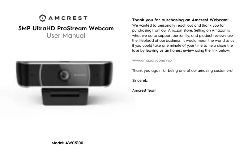 Página 1 del manual Manual de usuario Amcrest AWC5100