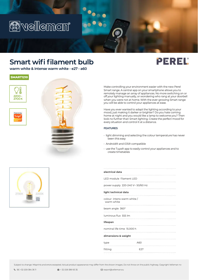 Image de la première page du manuel de l'appareil SMART1210