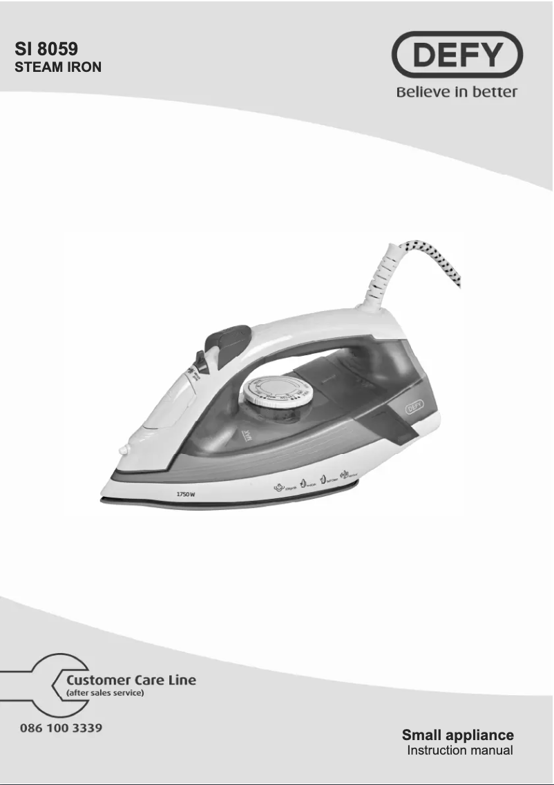 Image de la première page du manuel de l'appareil SI8033AO