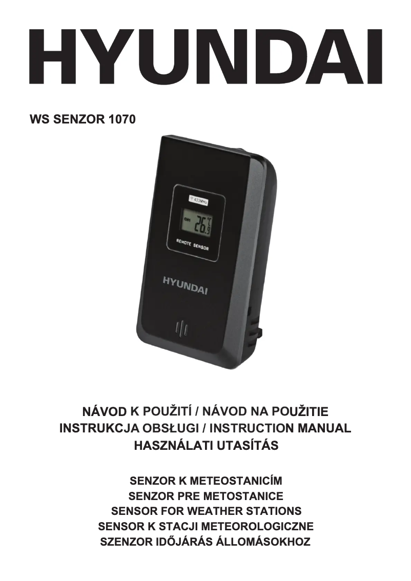 Image de la première page du manuel de l'appareil WS SENZOR 1070