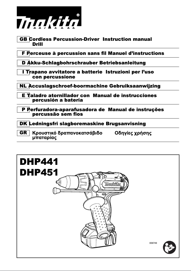 Page 1 de la notice Manuel utilisateur Makita DHP441