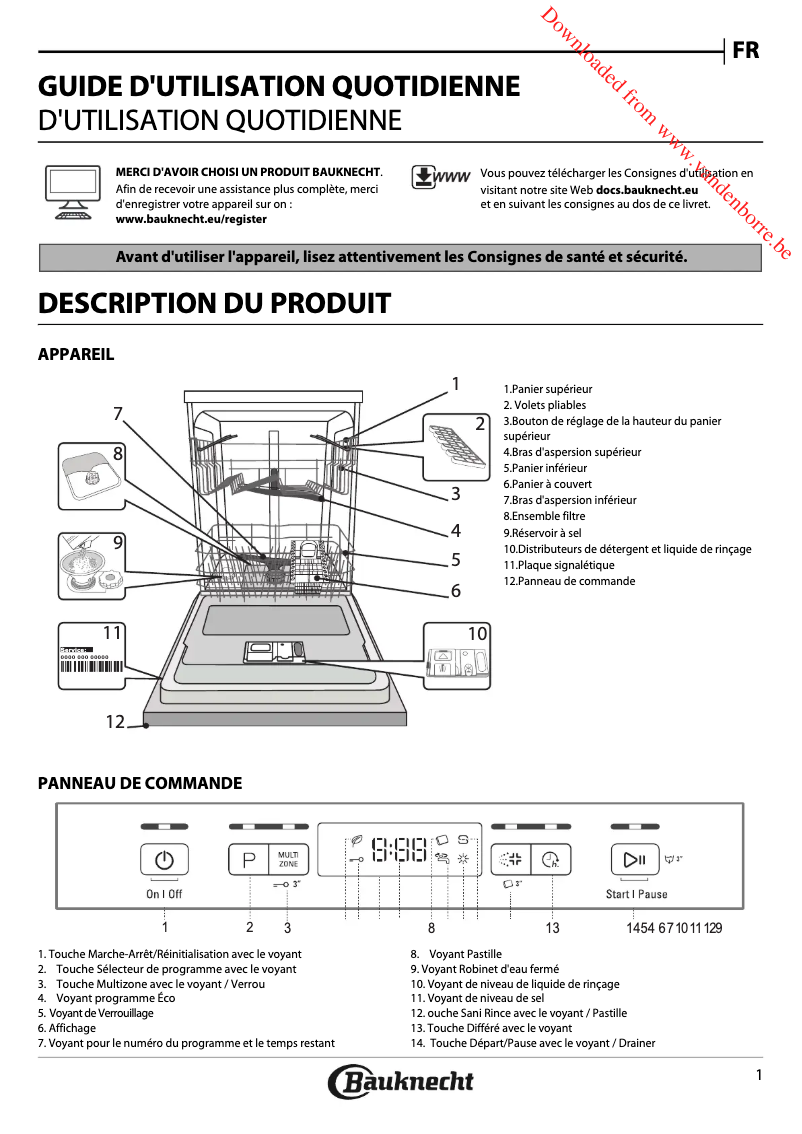Image de la première page du manuel de l'appareil BBC 3C26 X