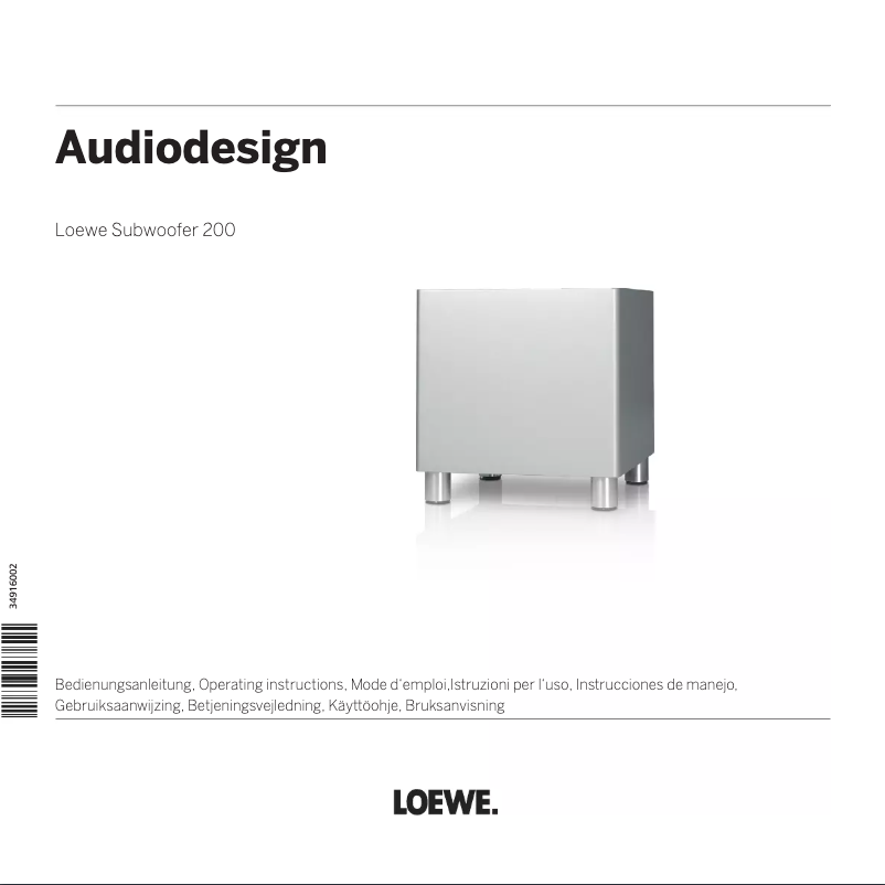 Page n°1 - Manuel utilisateur Loewe Subwoofer 200
