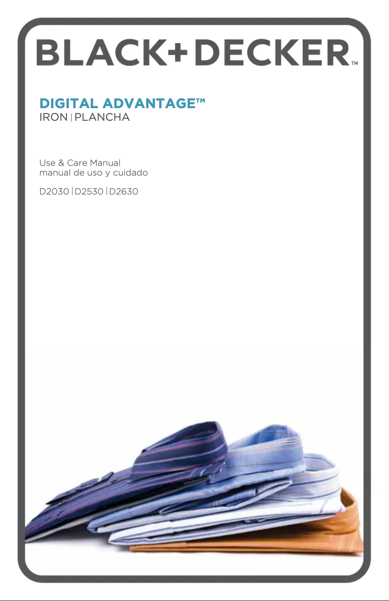 Page 1 de la notice Manuel utilisateur Black & Decker Digital Advantage D2030