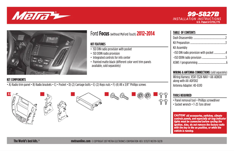 Page 1 de la notice Manuel utilisateur AXESS 99-5827B