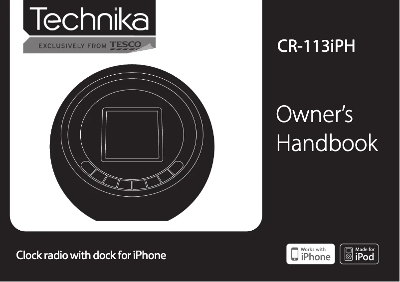 Page 1 de la notice Manuel utilisateur Technika CR-113iPH