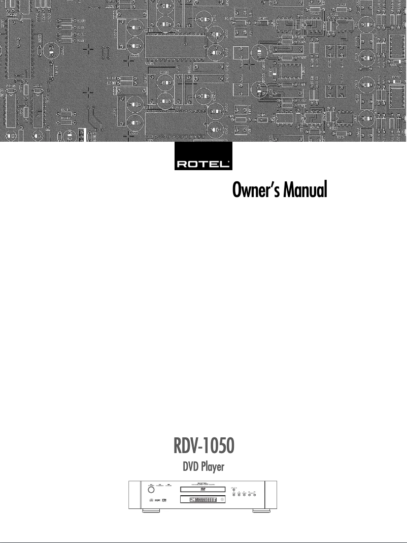 Page 1 de la notice Manuel utilisateur Rotel RDV-1050