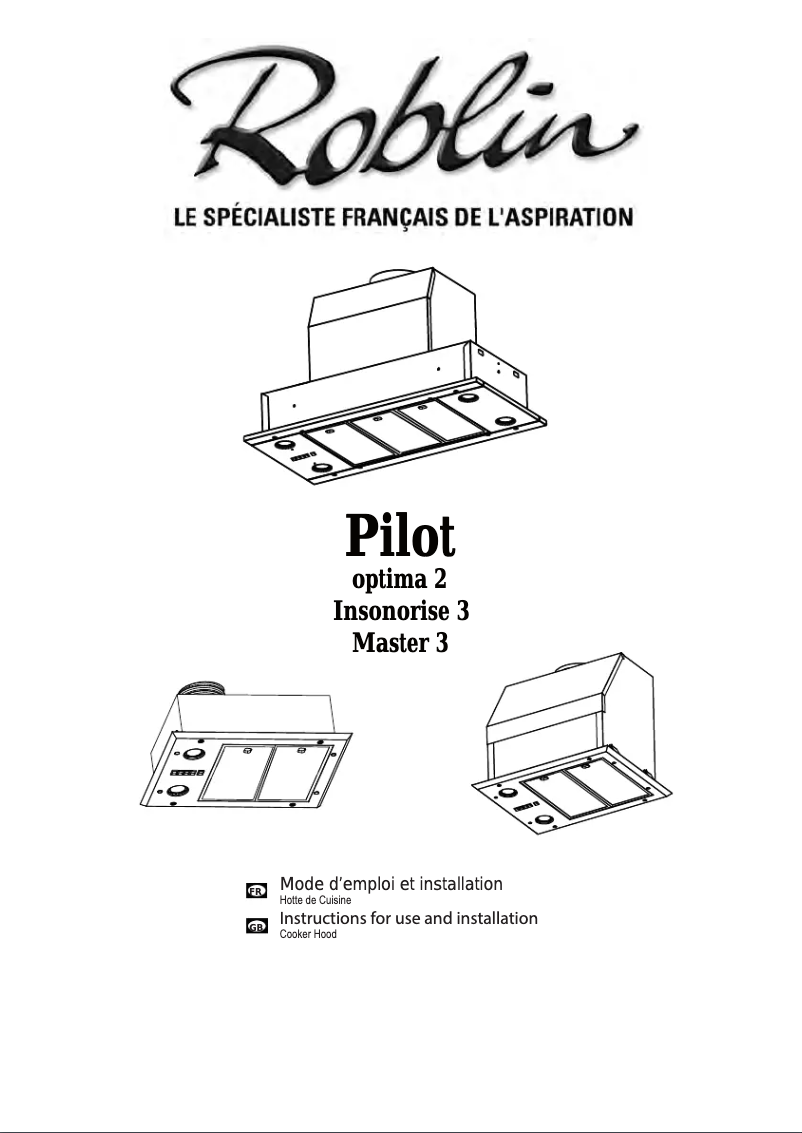 Page 1 de la notice Manuel utilisateur Roblin Pilot Optima