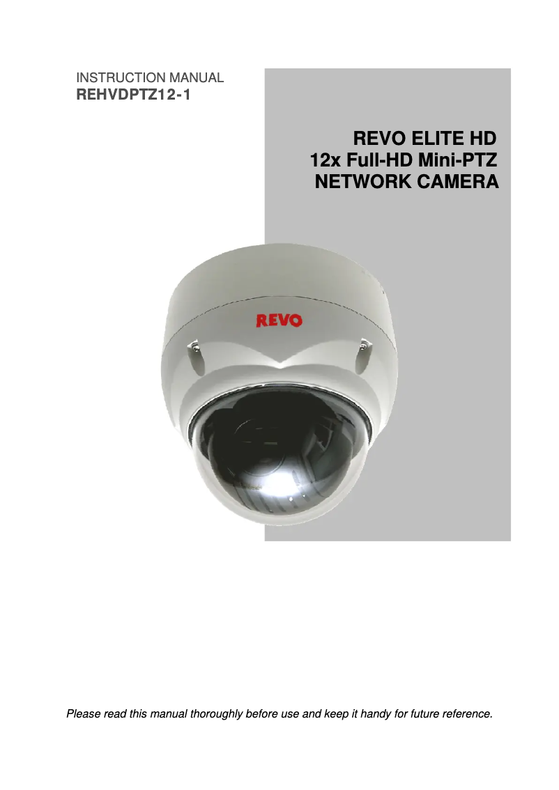 Página 1 del manual Manual de usuario REVO REHVDPTZ12-1