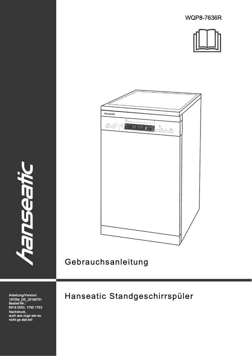 Image de la première page du manuel de l'appareil WQP8-7636R