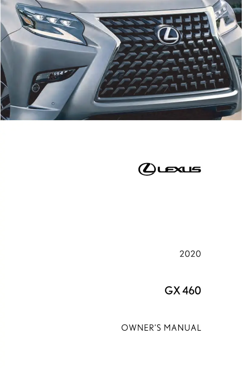 Image de la première page du manuel de l'appareil GX 460 (2020)