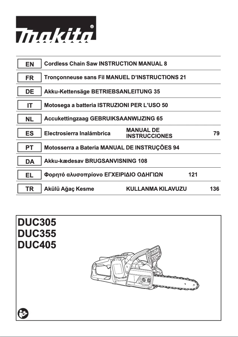 Page 1 de la notice Manuel utilisateur Makita DUC405
