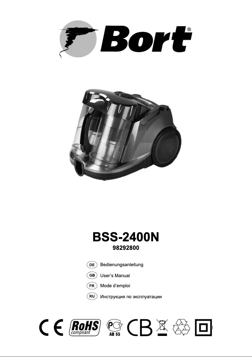 Page 1 de la notice Manuel utilisateur Bort BSS-2400N