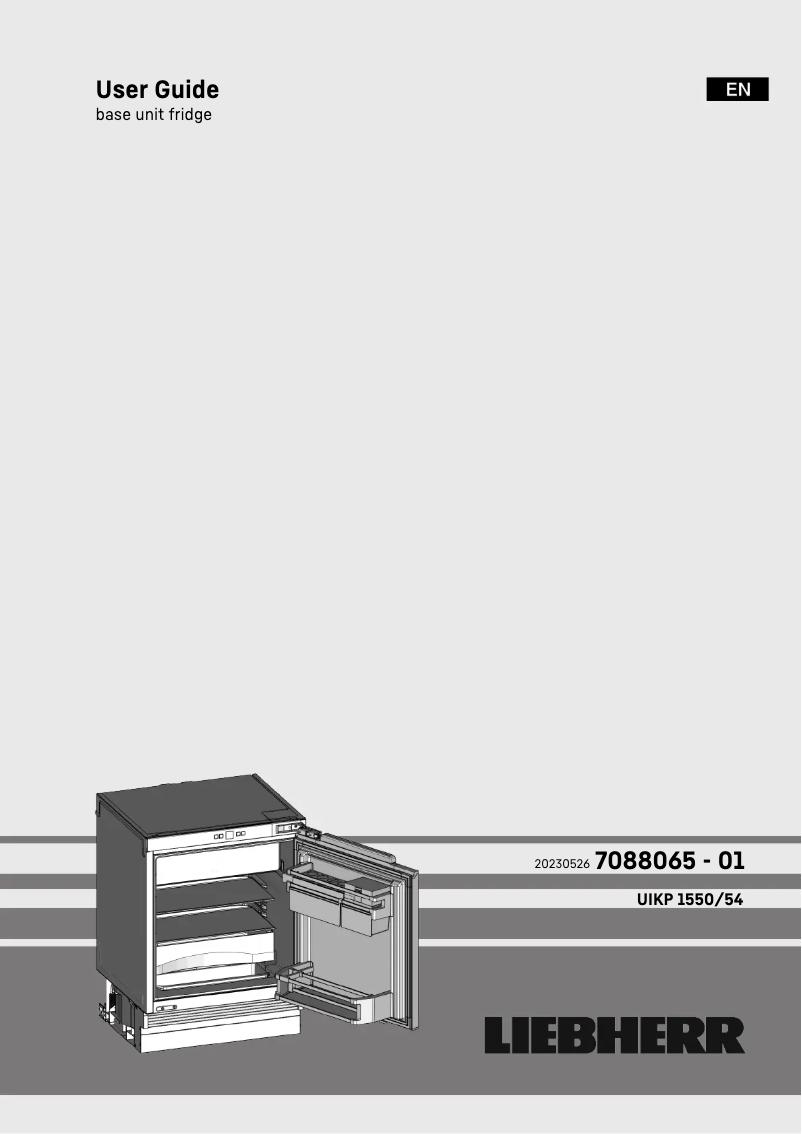 Page 1 de la notice Manuel utilisateur Liebherr UIKP 1550-25