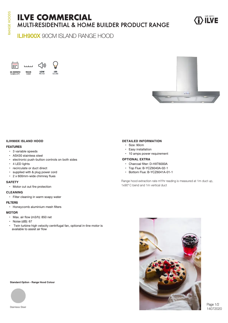 Image de la première page du manuel de l'appareil ILIH900X