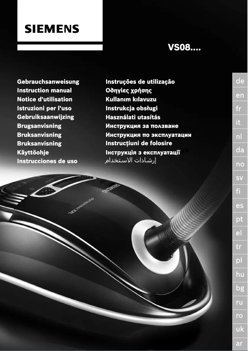 Page n°1 - Manuel utilisateur Siemens VS 08G2490