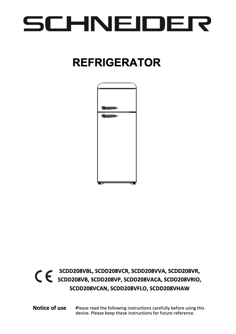 Image de la première page du manuel de l'appareil SCDD208VP