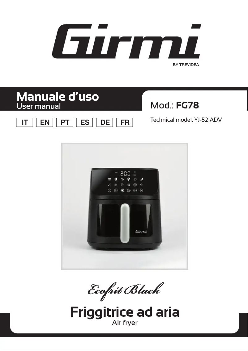 Page 1 de la notice Manuel utilisateur Girmi FG78