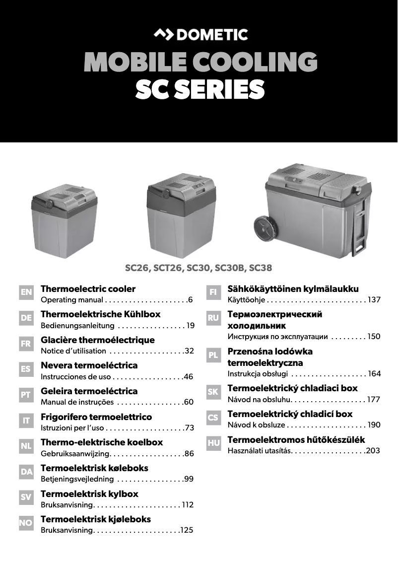 Image de la première page du manuel de l'appareil SC30B