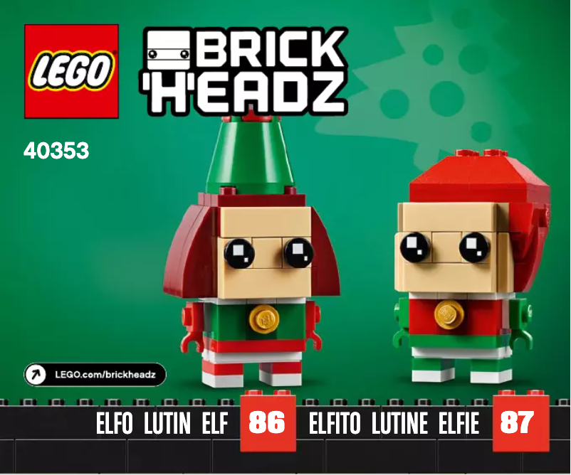 Image de la première page du manuel de l'appareil Brickheadz 40353