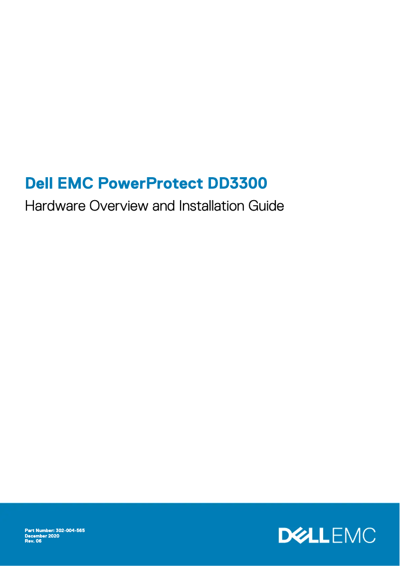 Page 1 de la notice Manuel utilisateur Dell PowerProtect DD3300