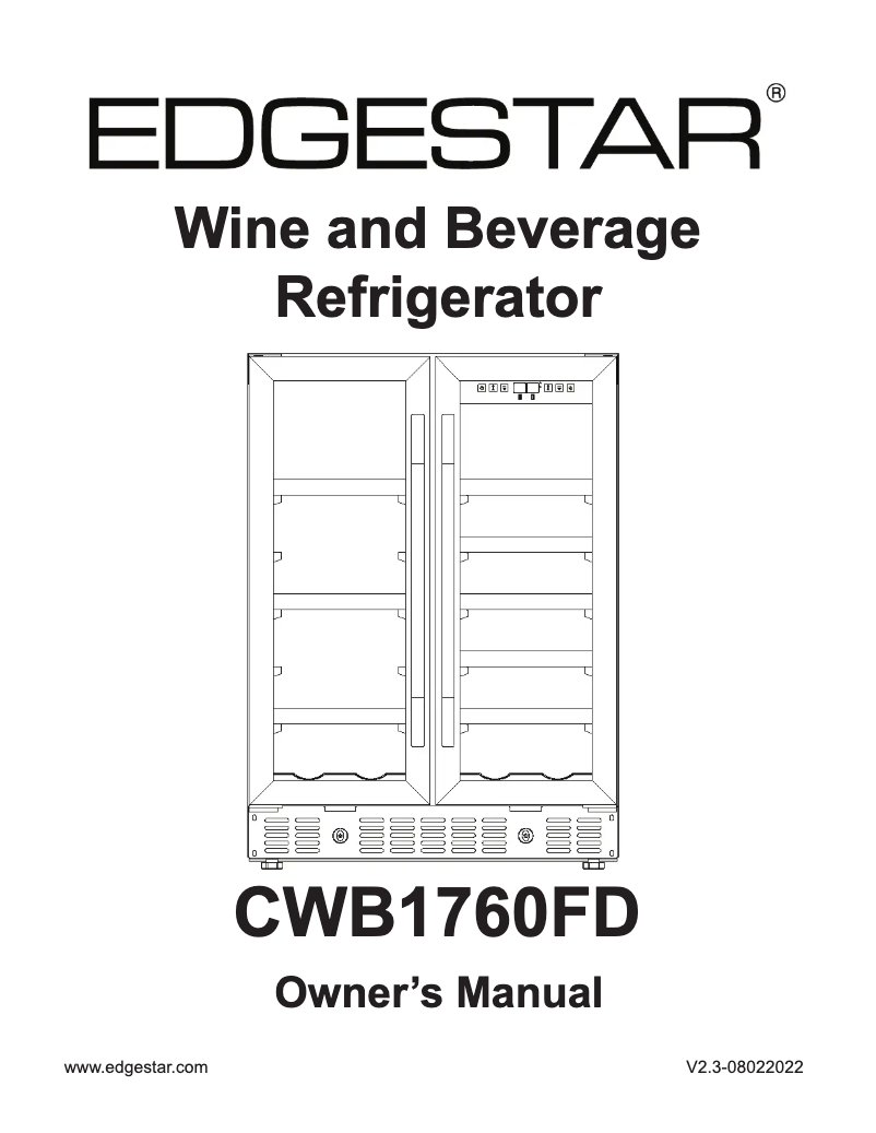 Image de la première page du manuel de l'appareil CWB1760FD