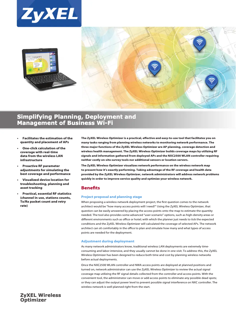 Page n°1 - Fiche technique ZyXEL Wireless Optimizer