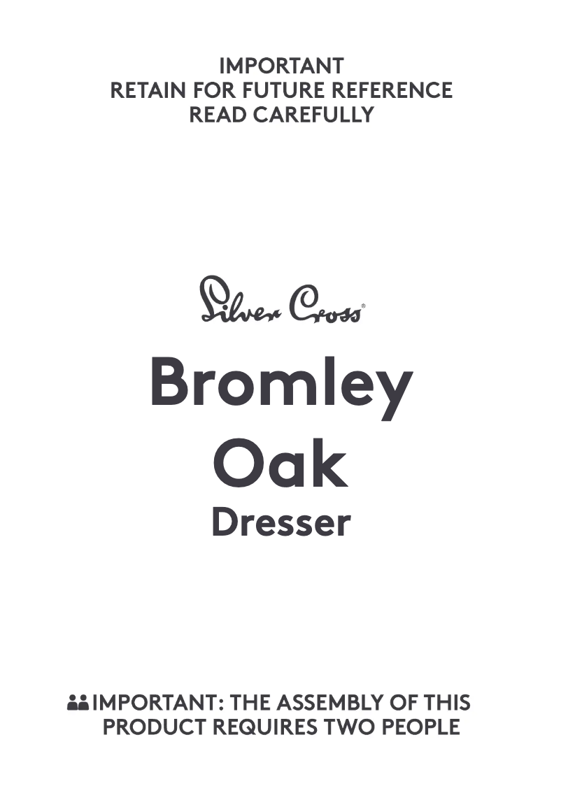 Page 1 of the manual User Manual Silver Cross Bromley Oak Dresser