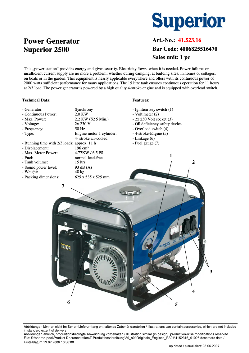 Image de la première page du manuel de l'appareil 2500