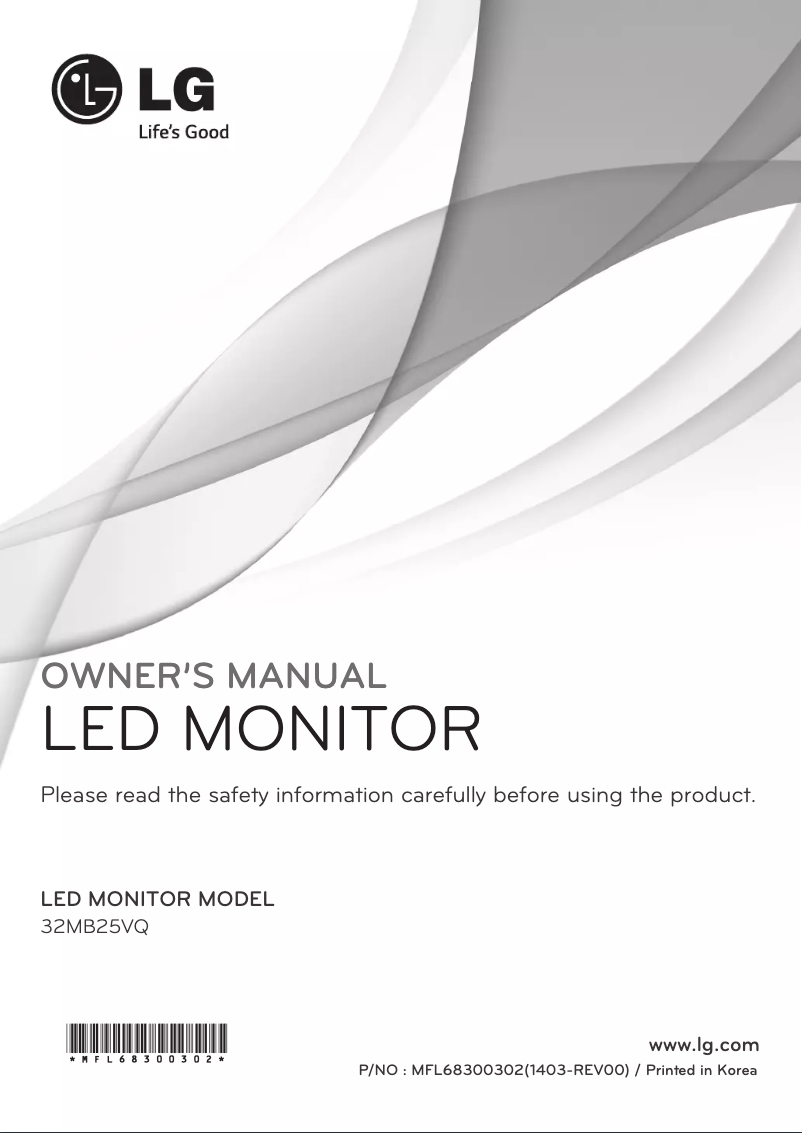 Page 1 de la notice Manuel utilisateur LG 32MB25VQ