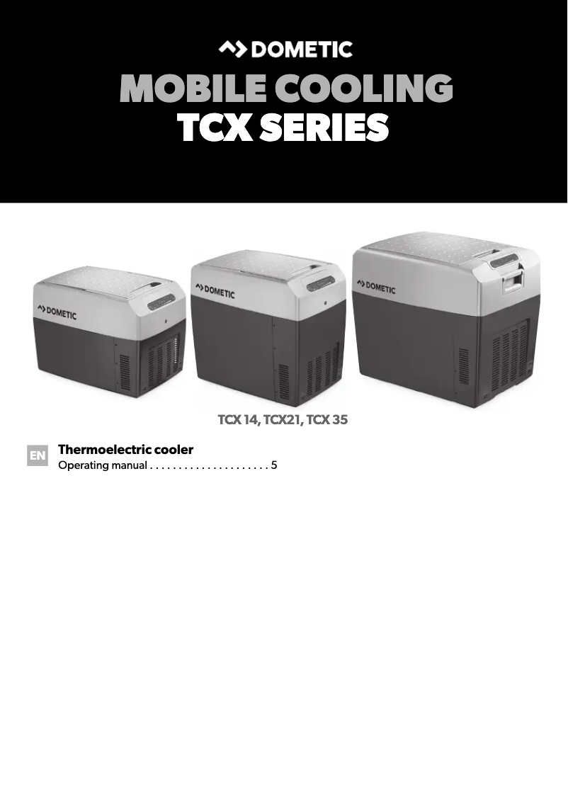 Imagen de la primera página del manual del dispositivo CoolPro TCX 21