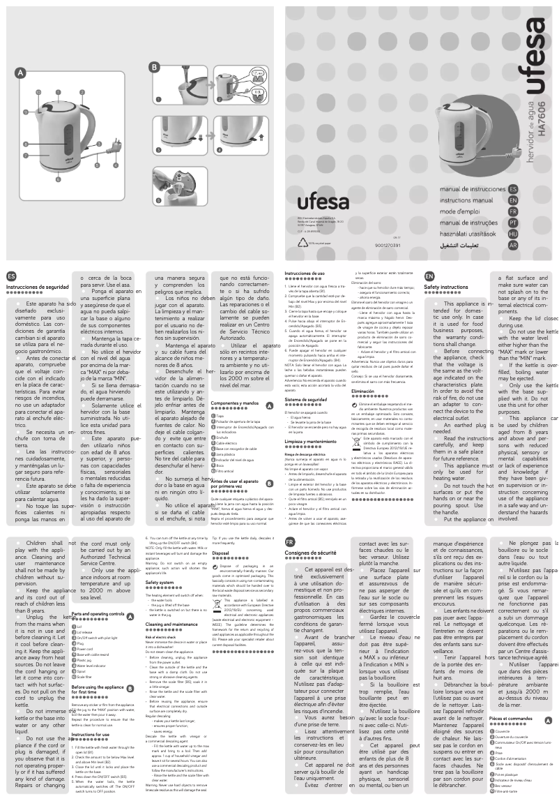 Page n°1 - Manuel utilisateur Ufesa Activa HA7606