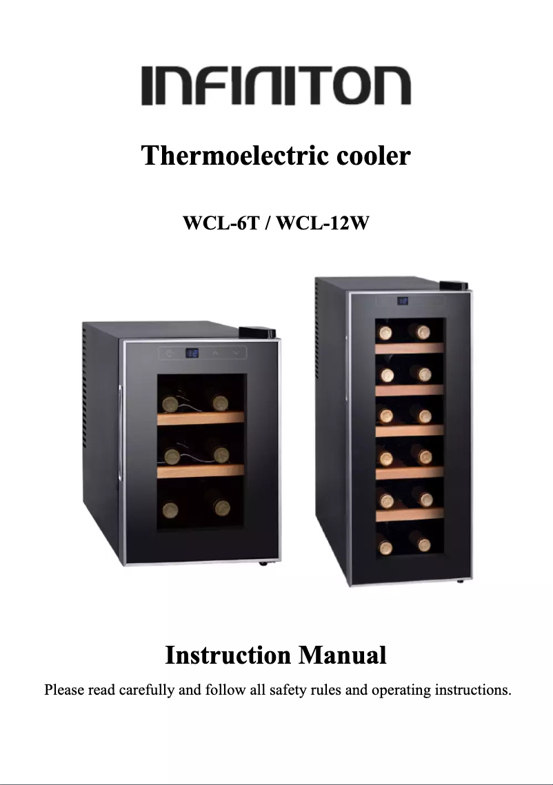 Page n°1 - Manuel utilisateur Infiniton WCL-6T