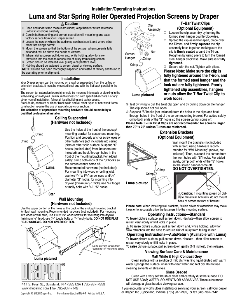 Image de la première page du manuel de l'appareil Luma 207006