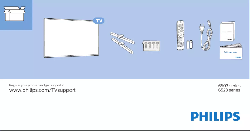 Image de la première page du manuel de l'appareil 50PUS6523