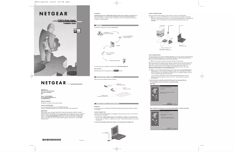 Page n°1 - Manuel utilisateur Netgear FA411