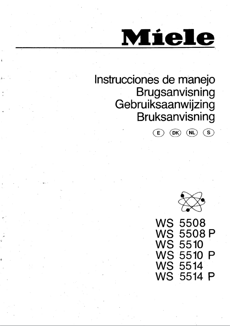 Page n°1 - Manuel utilisateur Miele WS 5508