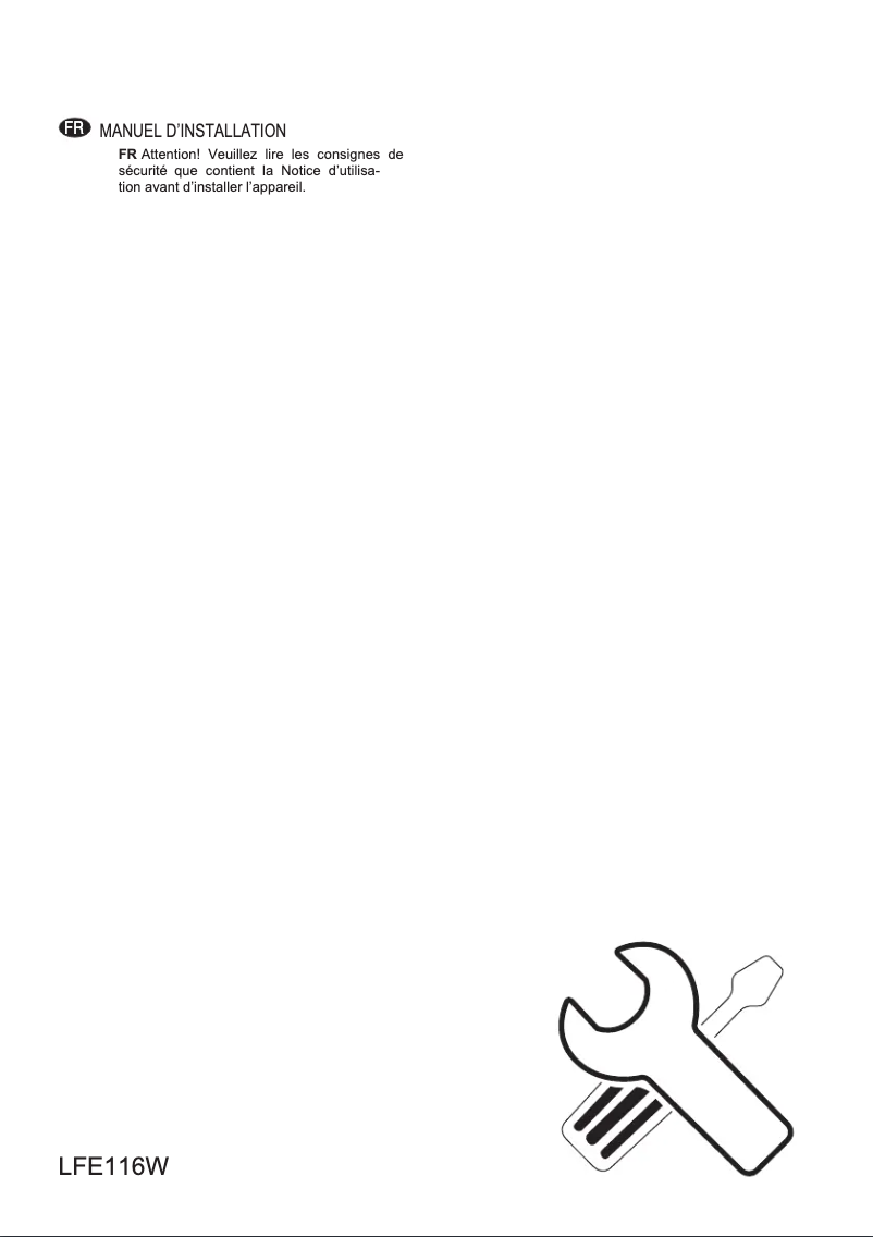 Página 1 del manual Guía de instalación Electrolux LFE116W