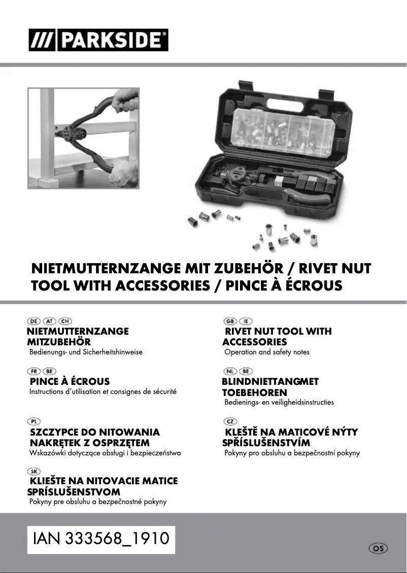 Page 1 de la notice Manuel utilisateur Parkside HG06145