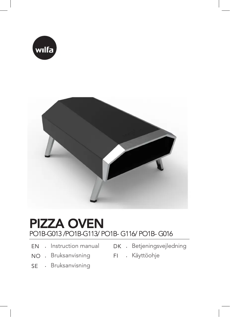 Page n°1 - Manuel utilisateur Wilfa PO1B-G113