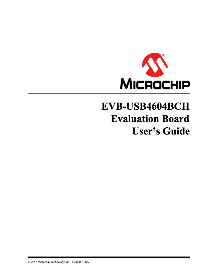Page 1 de la notice Manuel utilisateur Microchip USB84602