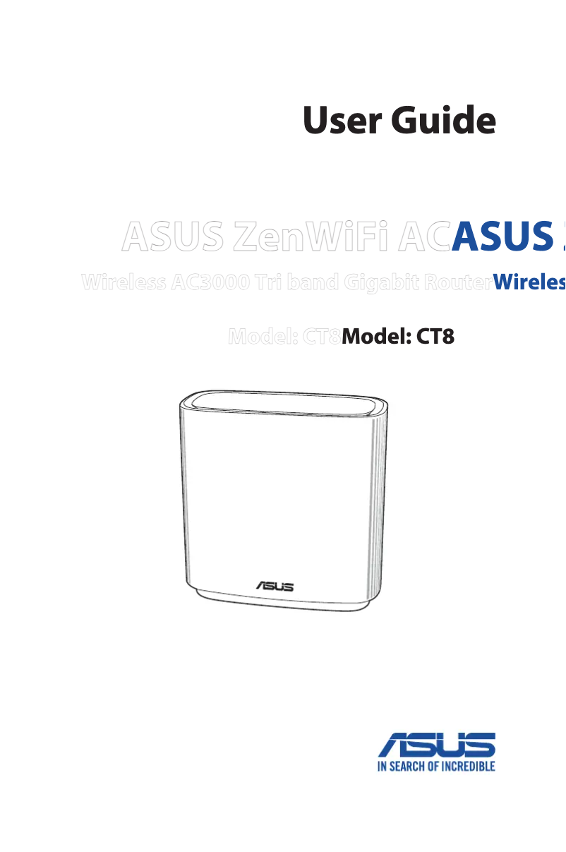 Image de la première page du manuel de l'appareil ZenWiFi CT8