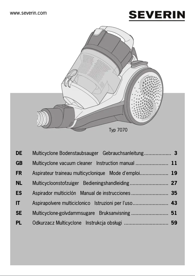 Image de la première page du manuel de l'appareil CY 7070