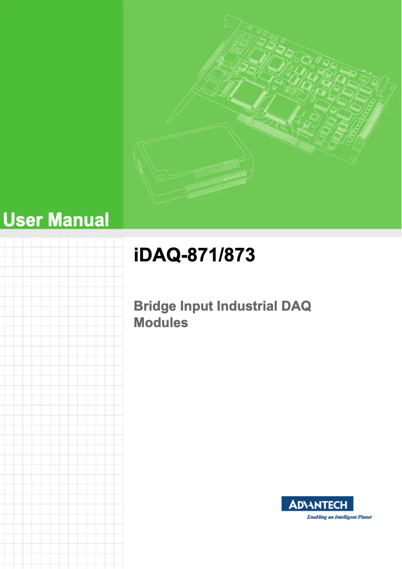 Page n°1 - Manuel utilisateur Advantech IDAQ-871-A