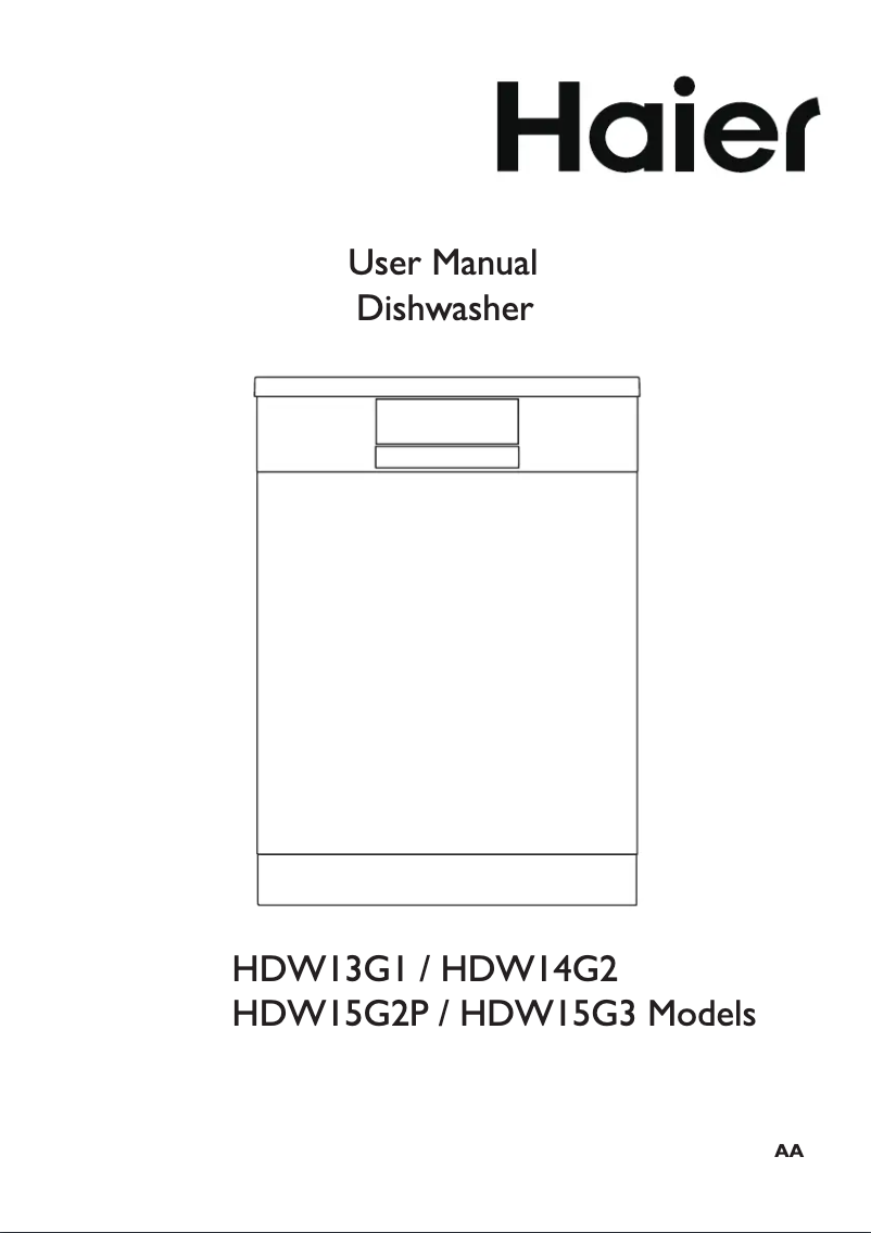 Page n°1 - Manuel utilisateur Haier HDW13G1W