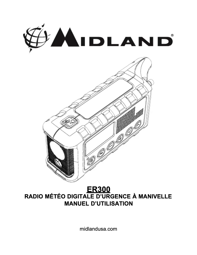 Image de la première page du manuel de l'appareil ER300