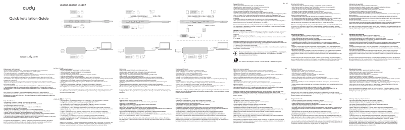 Page 1 de la notice Manuel utilisateur Cudy UH40A