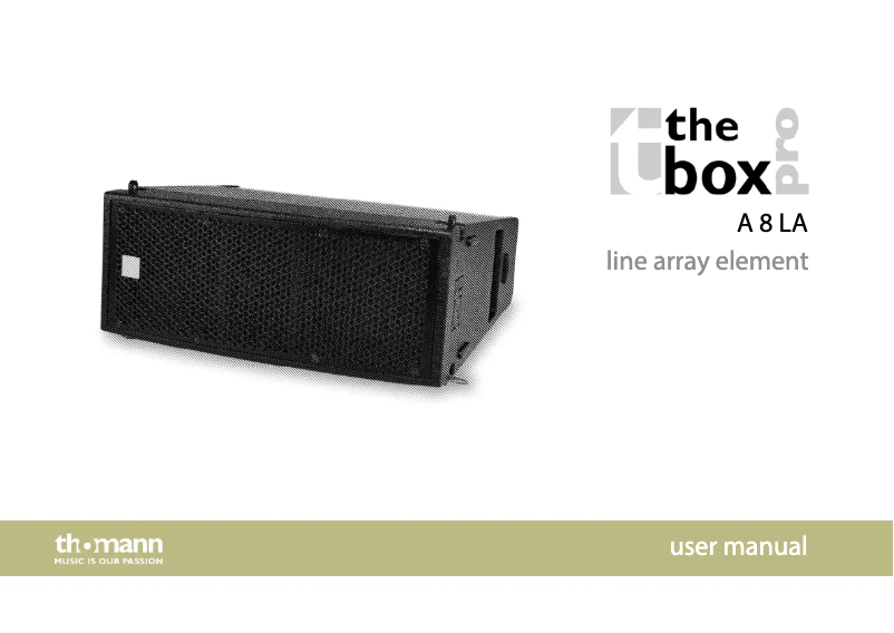 Página 1 del manual Manual de usuario The Box Pro A 8 LA