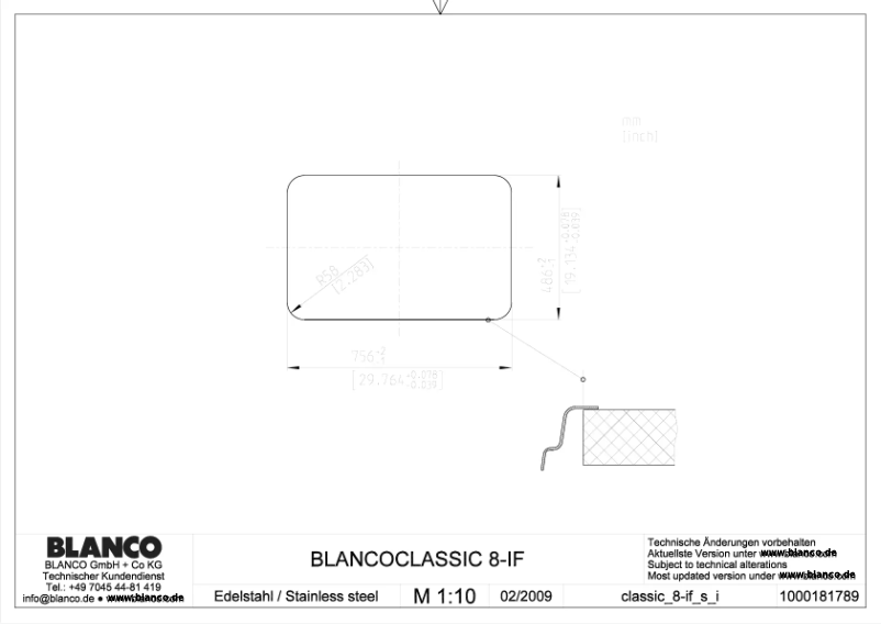 Page n°1 - Manuel utilisateur BLANCO CLASSIC 8-IF